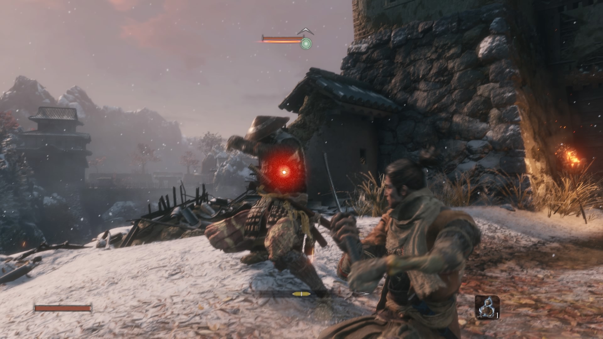 Wolf performing a deathblow on a grunt. (Souls-like Games))
